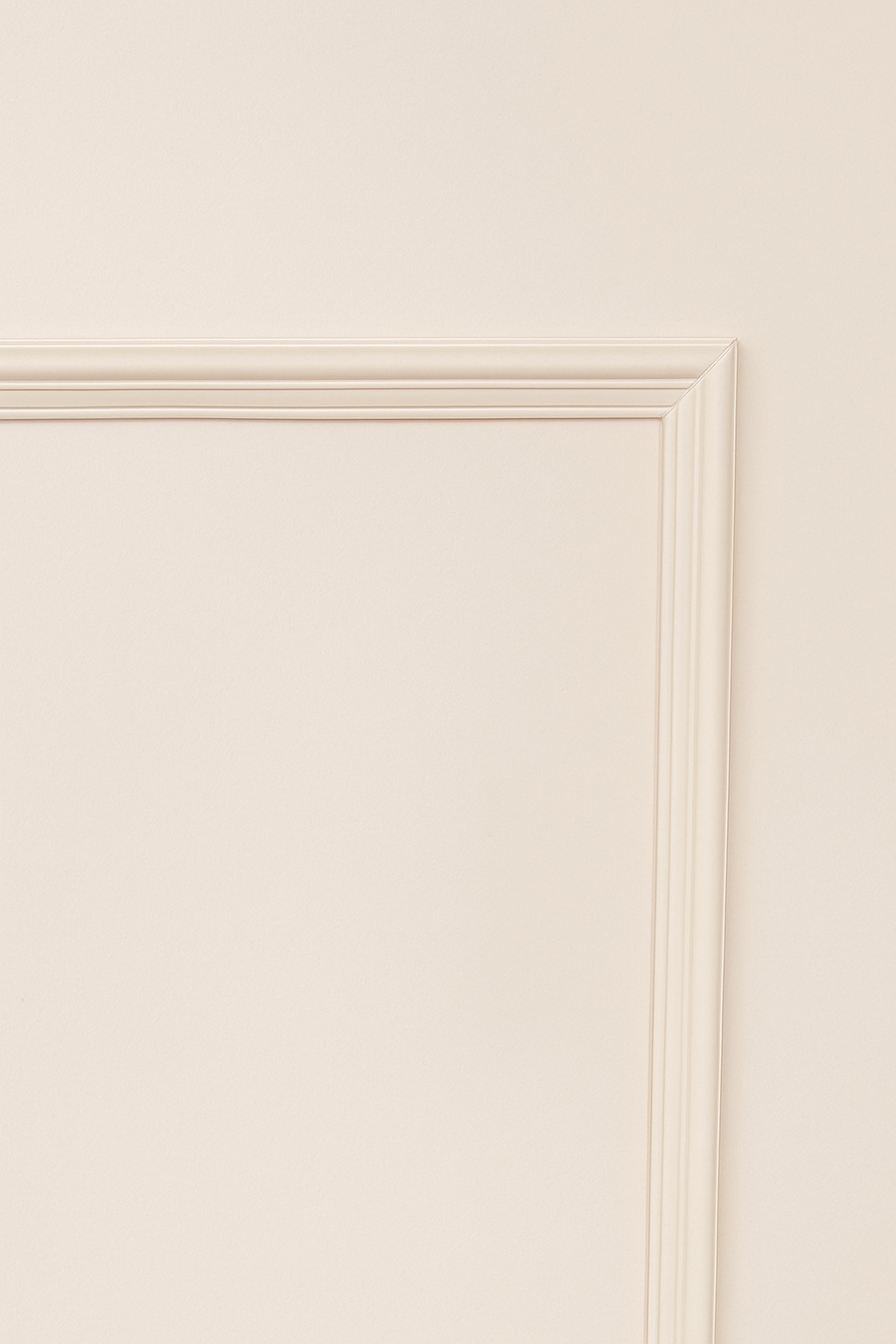 Closeup van Flexlijst Classic in creme wit.