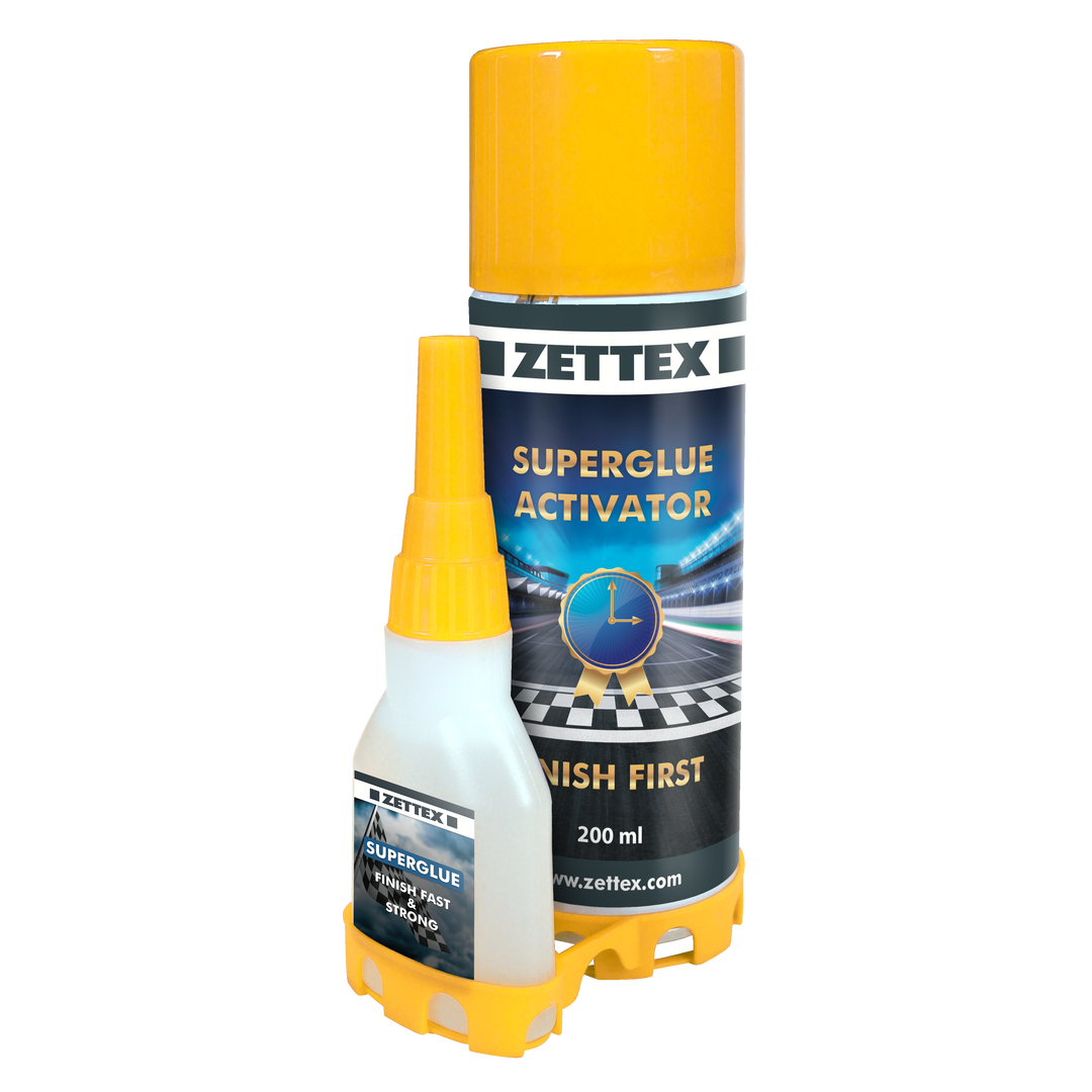 Zettex Sekundenkleber mit Aktivator (50 g + 200 ml)